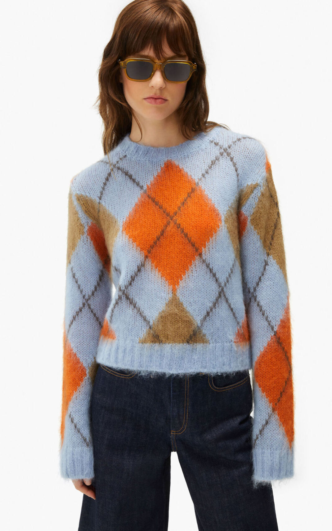 Kenzo Argyle wool Jerseys Mujer Naranjas | 8231957-JB